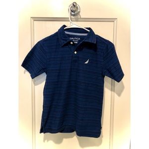 Náutica Blue/ Navy Polo Shirt Boys Médium